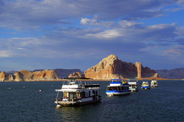 houseboats on Lake Powell, Arizona