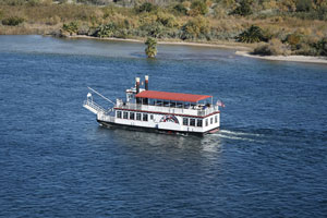 tour boat on the Colorado River between Nevada and Arizona