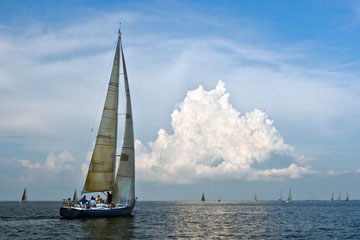 sailing in Galveston Bay