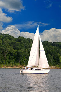 sailboat on a Kentucky lake