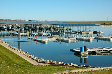 marina on Lewis & Clark Lake near Yankton, South Dakota